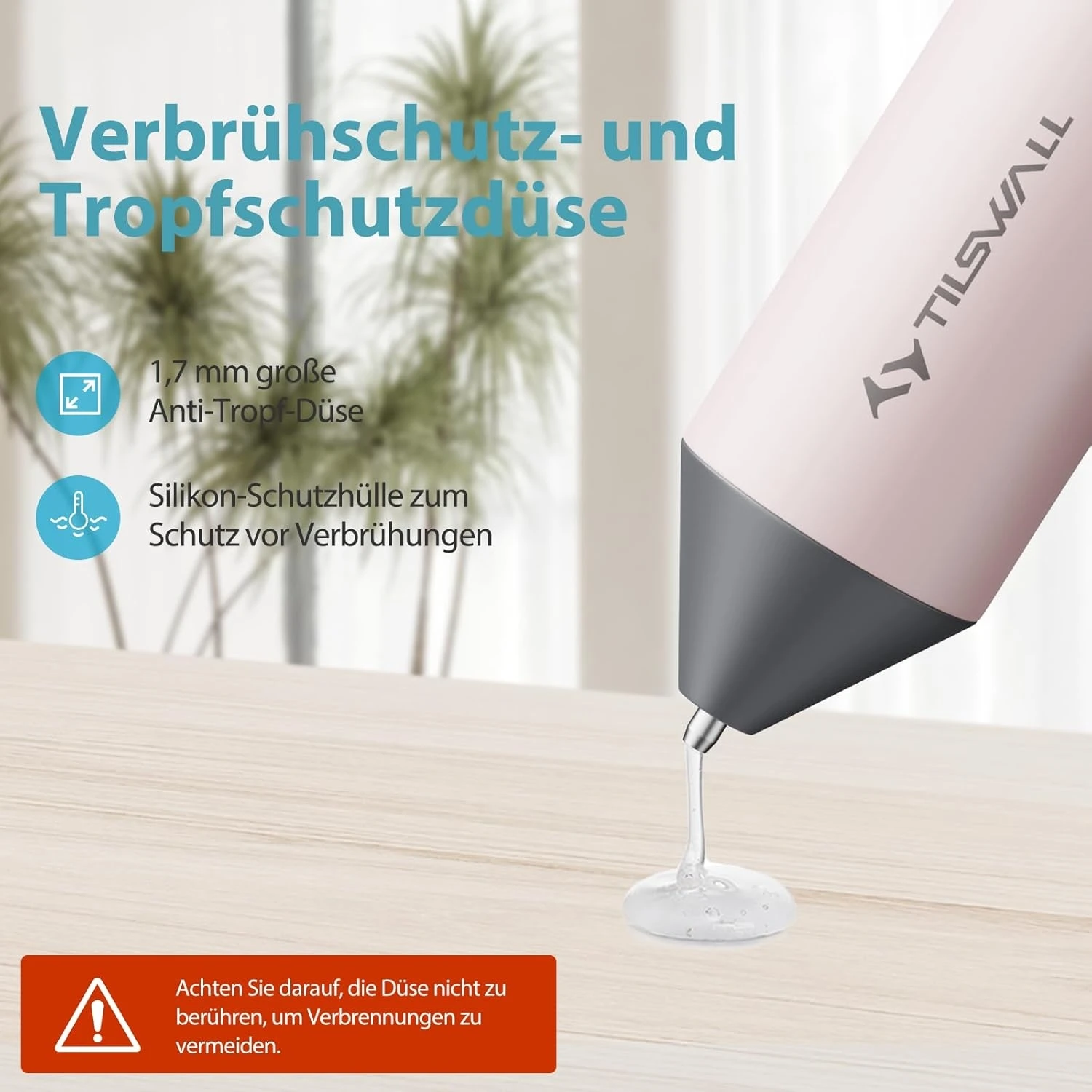 Akku-betriebene Heißklebepistole, 4 V, USB-C, wiederaufladbar, Mini-Heißklebepistole mit Akku, 30 Sekunden schnelle Aufheizzeit, tropffreie Düse, inklusive 7 Heißklebestiften à 140 mm, tragbare Klebepistole für Bastelarbeiten, DIY-Projekte und Reparaturen im Haushalt. – Detail 7