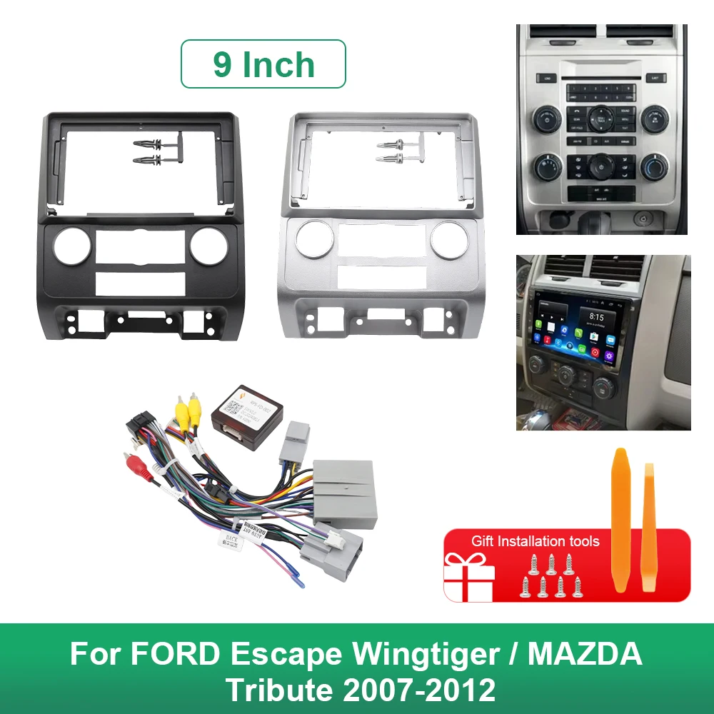 

9-дюймовый автомобильный радиоприемник, лицевая панель 2DIN, панель установки, приборная панель для FORD Escape Wingtiger/MAZDA Tribute 2007-2012