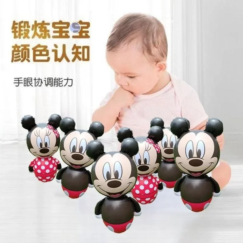 Disney  Mickey Mouse  Cartoon Innovative Cute Fun Safe Inflatable Tumbler Toy Balloon Children's Fitness Educational Slap Toy