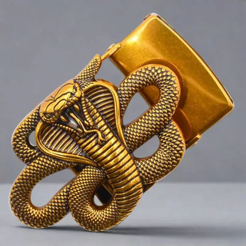 2026 High-Quality Pure Copper Snake-shaped Belt Clip Fashionable And Individualistic Design For Youth Waist Belt Clip
