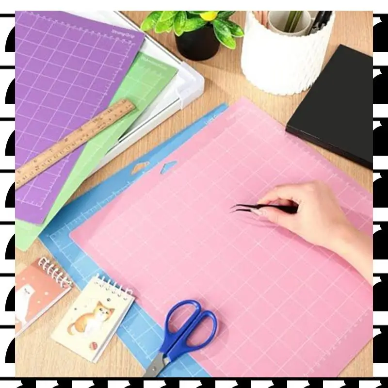 

A44U 12Pcs 12X12inch Craft Cutting Mat Quilting Cutting Mats Adhesive Sticky Quilting Cut Mats For DIY Craft