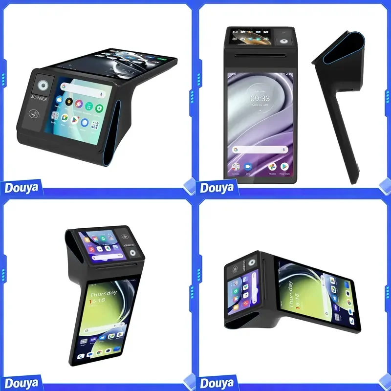 Z108 8inch Touchscreen Android 14 Smart POS Terminal with NFC Barcode Scanner 58/80mm Thermal Printer Pos Machine Terminal