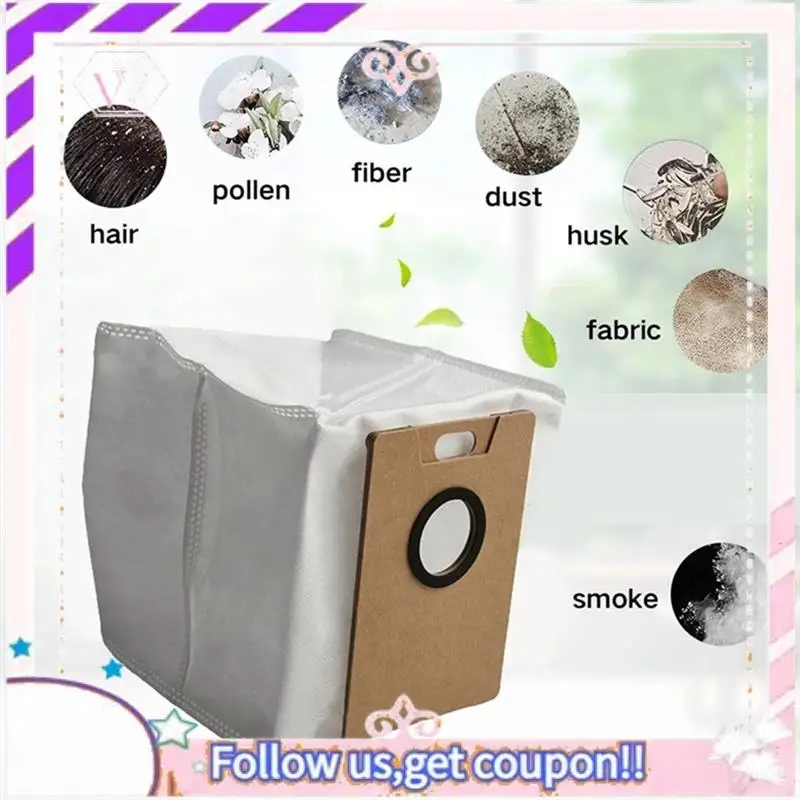 Kantong Debu Tahan Lama untuk TP-Link Tapo RV30 Max Plus/RV20 Max Plus/Lydsto R1 Edge/Miwhole M9 Lite/Roidmi Eve Rook Bagian Vakum 15 Buah