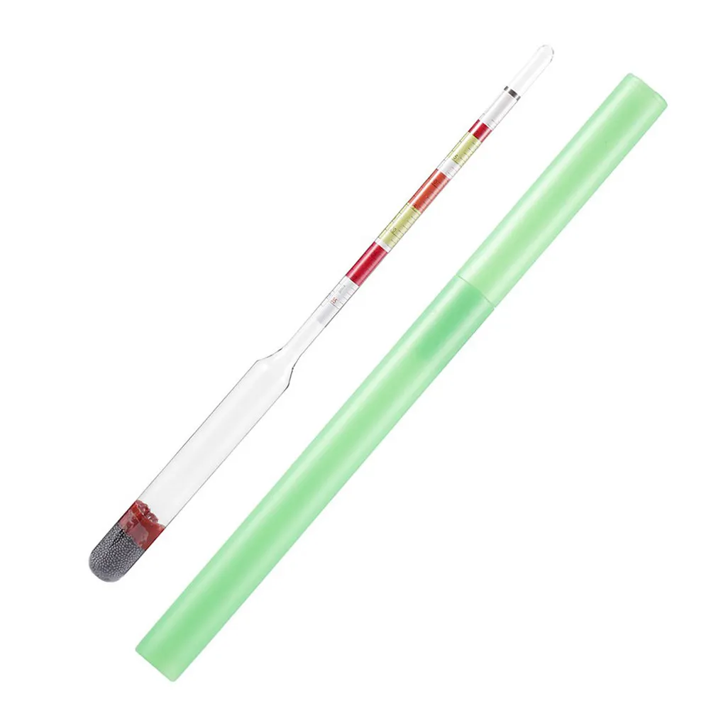 Triple Scale Hydrometer Glass Tool Semi Hard Protective Case Home Brew Wine Beer Alcohol Testing Brix Meter Hydrometer