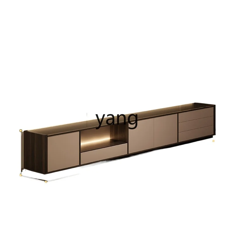 

LMM TV cabinet coffee table combination Italian light luxury high-end living room floor storage and storage integrated