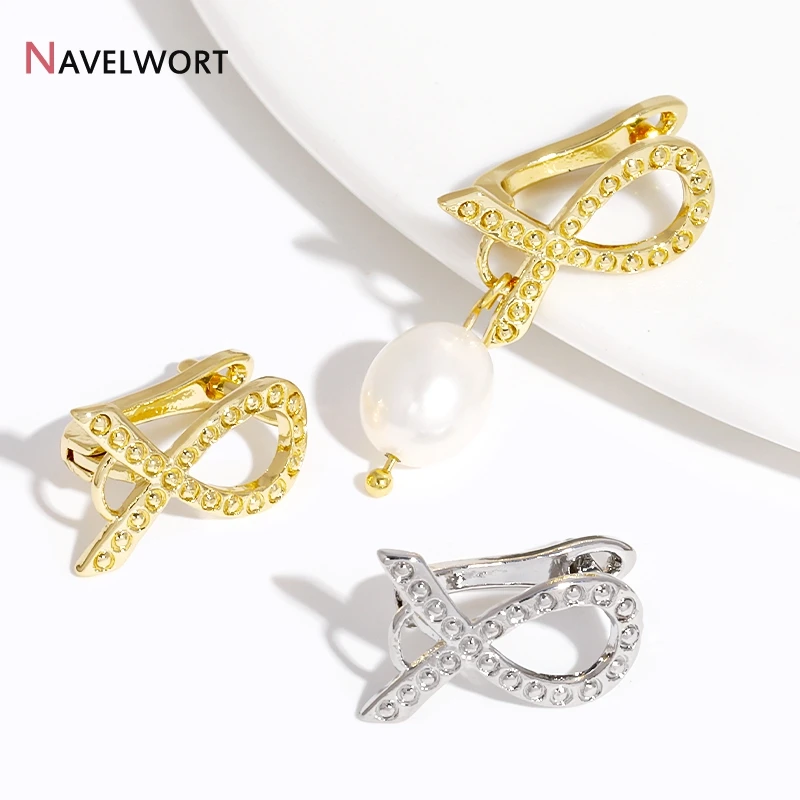 1/2/4Pairs 18K Gold Plated Hollow Out Earwires For DIY Earring Making Supplies,Fastener For Earring,Brass Metal Earring Fixtures