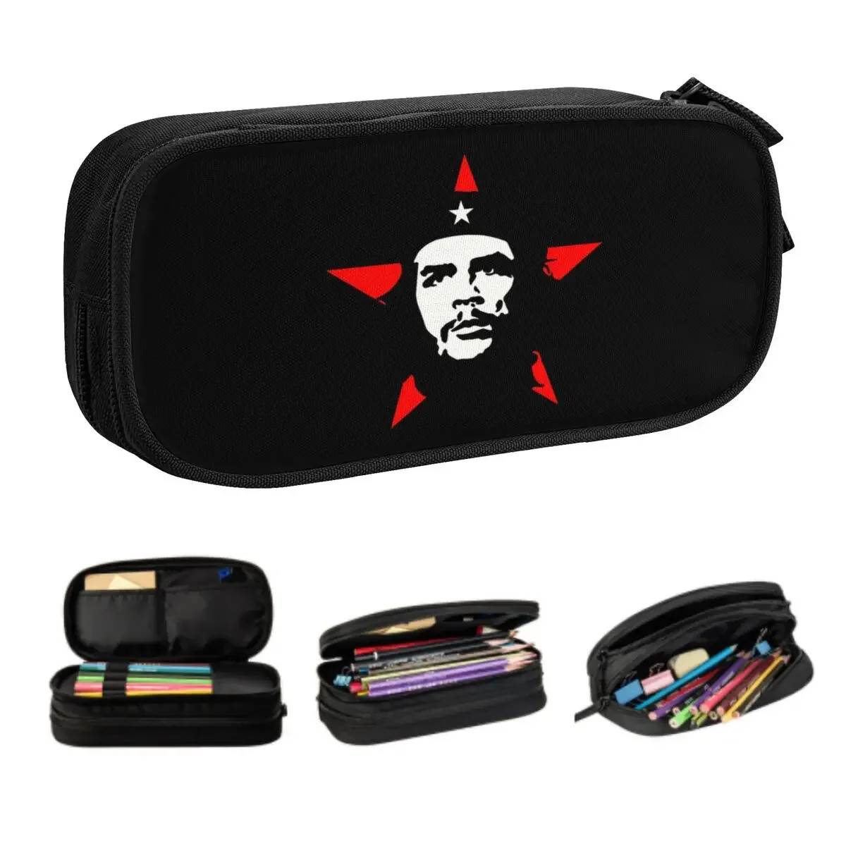 

Cute Custom Cuba Hero Che Guevara Pencil Cases for Girls Boys Cuban Socialism Freedom Large Capacity Pen Box Bag Stationery