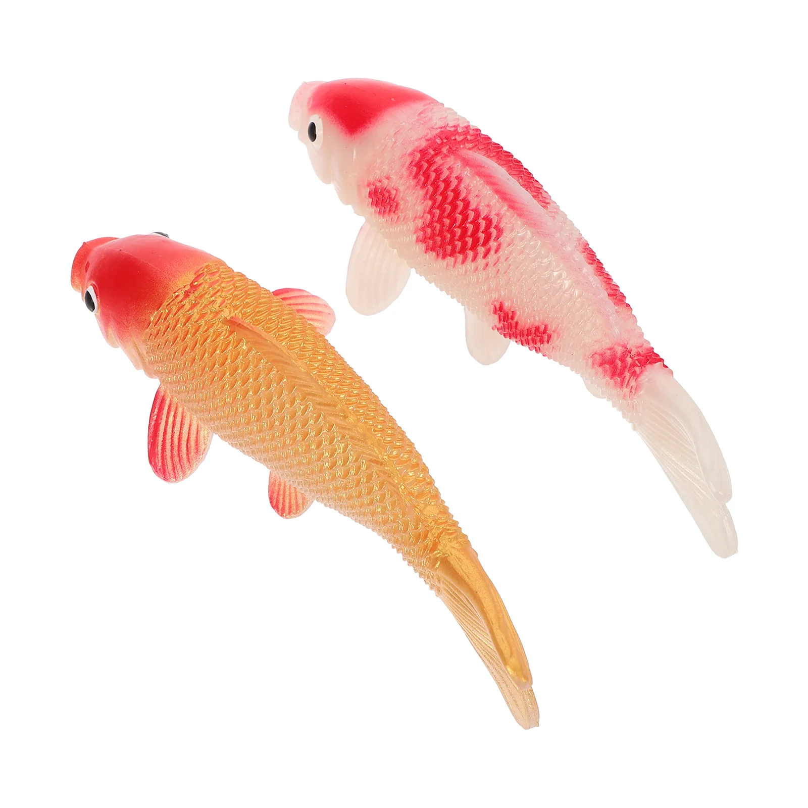 

2 Pcs Mini Goldfish Decor Koi Model Tank Figure Home Floating Aquarium Figurines Artificial