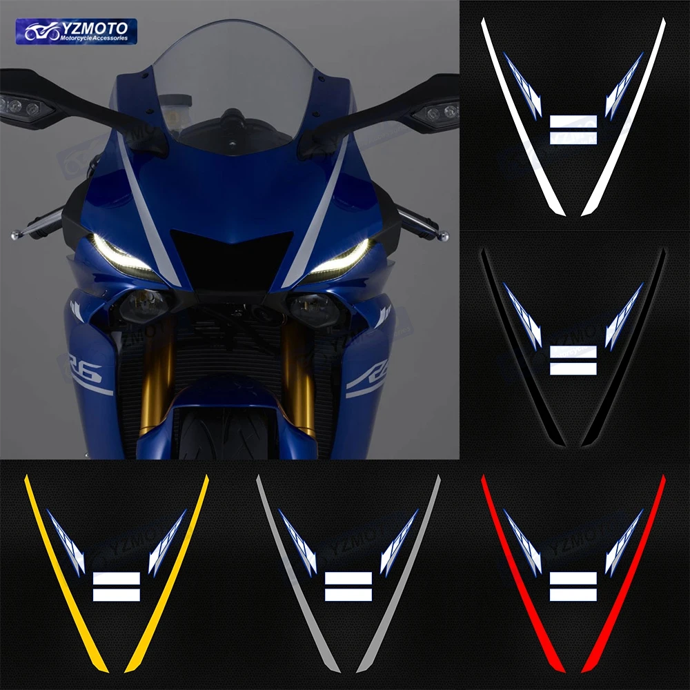 

Для Yamaha YZF600 R6 2017-2022 аксессуары для мотоциклов гоночная голова обтекатель наклейка светоотражающая водонепроницаемая наклейка декоративная наклейка