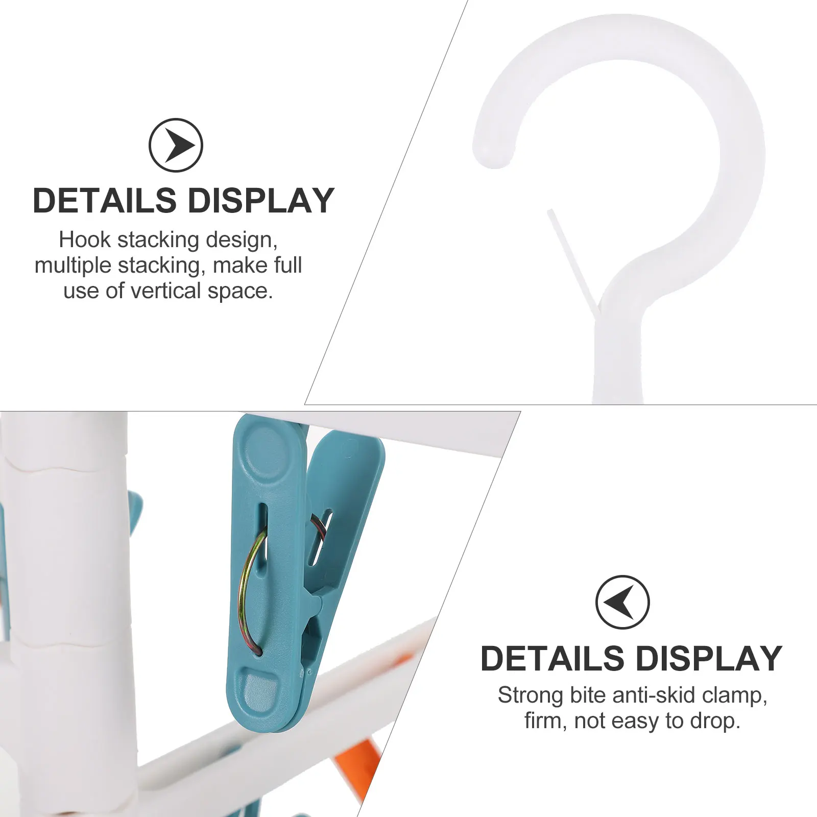 

Rotatable Pp Clothes Household Windproof Stand Space-Saving Laundry Hanger For Balcony Dormitory Use Sturdy Sock Rack