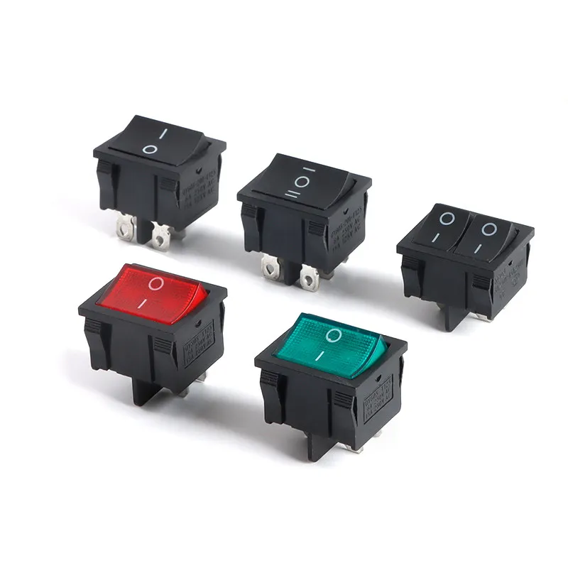 KCD5 Boat Rocker Switch 4/6Pin 2/3Pos 15A Silver Contact HD Power Switch Car Marine RV Trailer Winch12V Heavy Duty Panel