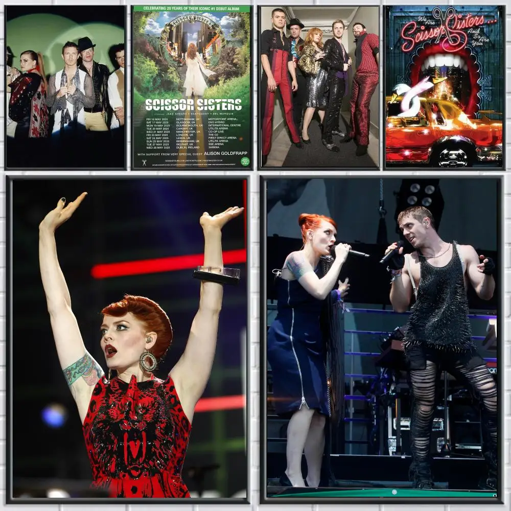 band S-Scissor Sisters-S Poster Peel and Stick Wall Art for Cafe Office Bar and Home Decoration