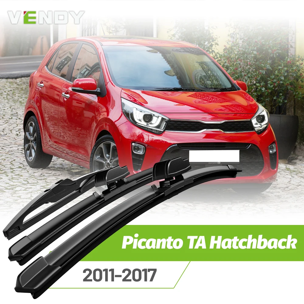 

Front & Rear Wiper Blades Set For KIA Picanto TA MK2 Hatchback 2011-2017 Windshield Windscreen Window Rain Brushes 24"+14"+12"