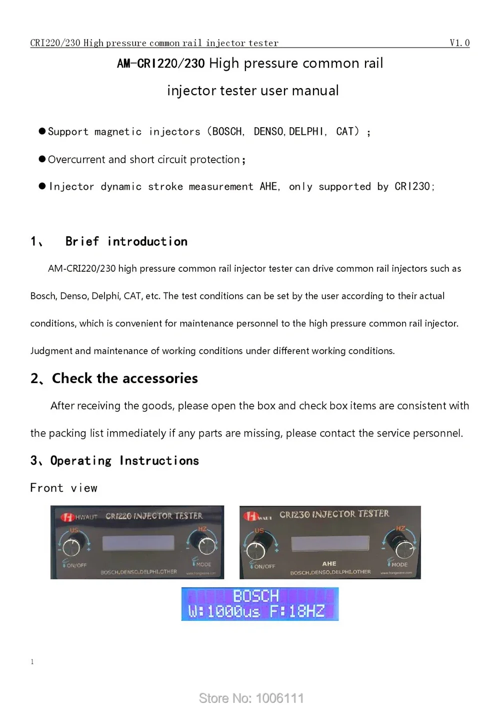 FOR BOSCH DENSO DELPHI AM-CRI230 Common Rail Injector Repair Simulator Tester With Dynamic Stroke AHE Travel Test Function