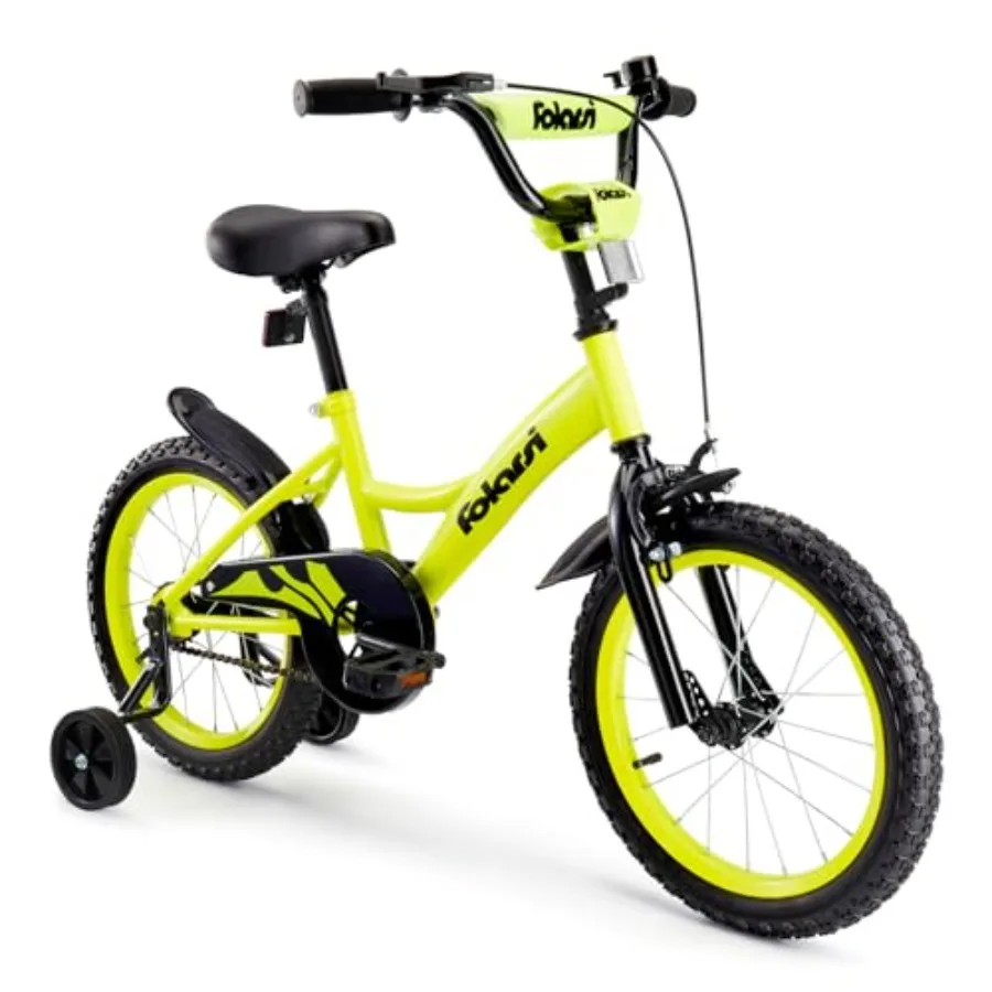 

Велосипед 14, 16, 18 дюймов для мальчиков и девочек 3-9 лет с колокольчиком, тренировочными колесами, в различных цветах, легкая алюминиевая рама, модель E