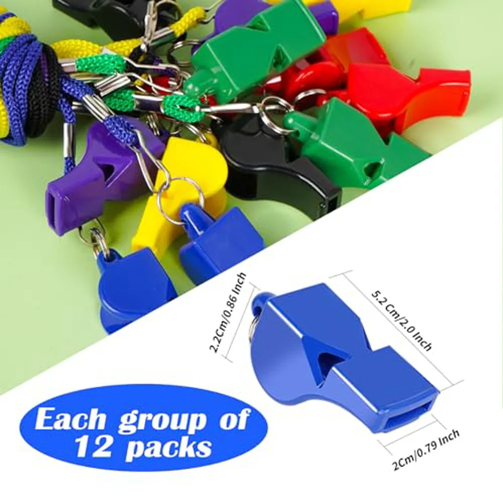 132pcs Non-nuclear Whistle Coach Whistle Sports Whistle Set Basketball Football Training With Lanyards Clear Sound for Coaches