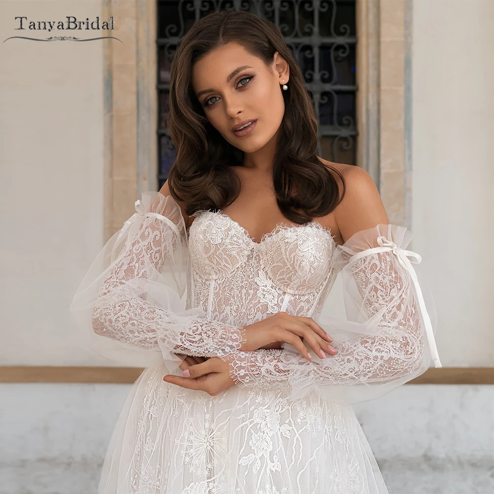 

Облегающие свадебные перчатки со съемными рукавами и кружевом для ресниц и тюлем, элегантные перчатки без пальцев DG259