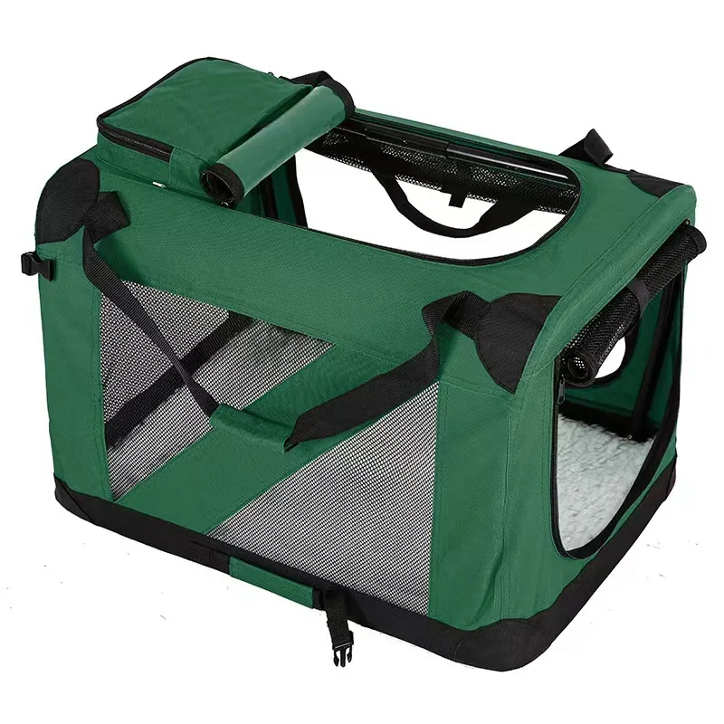 Dog Cage Car Kennel Outing Carrying Bag Pet Luggage Car Travel Cage  Breathable Large Space Folding Medium And Large Dogs