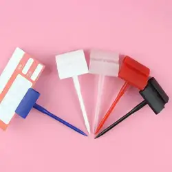 プラスチック製チケットピンスパイク、値札ホルダー、ラベルクリップ、メモ表示、ケーキ、パン、ベーカリー、チケット、カード、50個