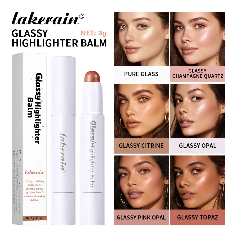 Glazige Highlighter Balm Verheldert de teint Diepe hydratatie Langdurige werking Highlighting Cream Oog Wang Lip Lichaam Glanspen