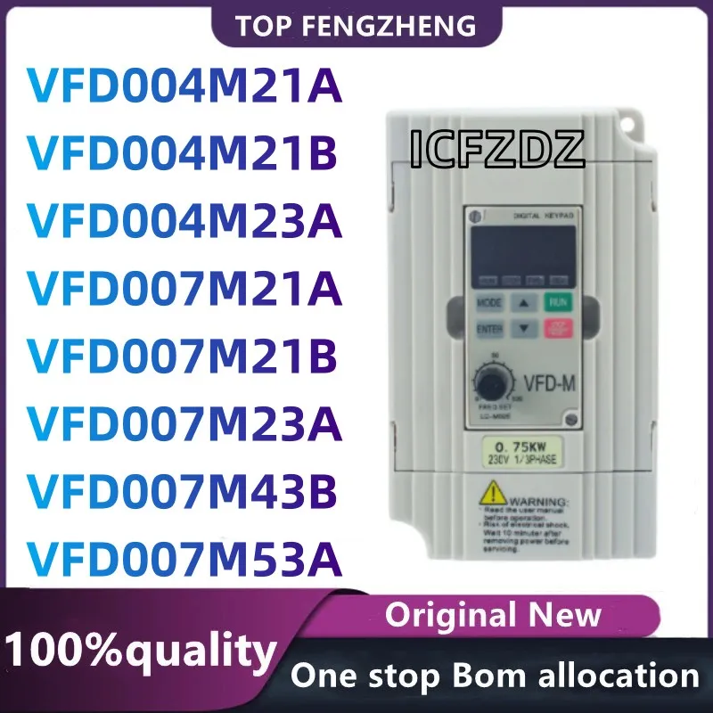 100% New original VFD-M series  VFD004M21A VFD004M21B VFD004M23A VFD007M21A VFD007M21B VFD007M23A VFD007M43B In Stock