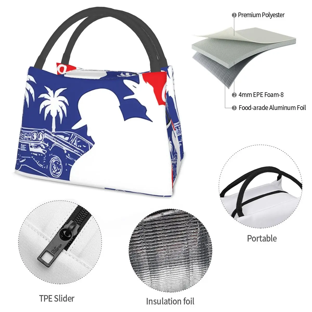 Dub Og Dyse Een Chicano Portable insulation bag for Cooler Food Office Pinic Container