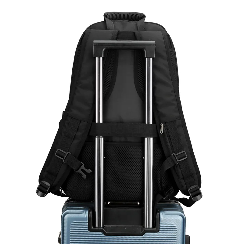 Business Casual Men's Backpack Expansion Anti-splashing Backpack Urban Simple Rechargeable Belt Shoe Cango Student School Bag