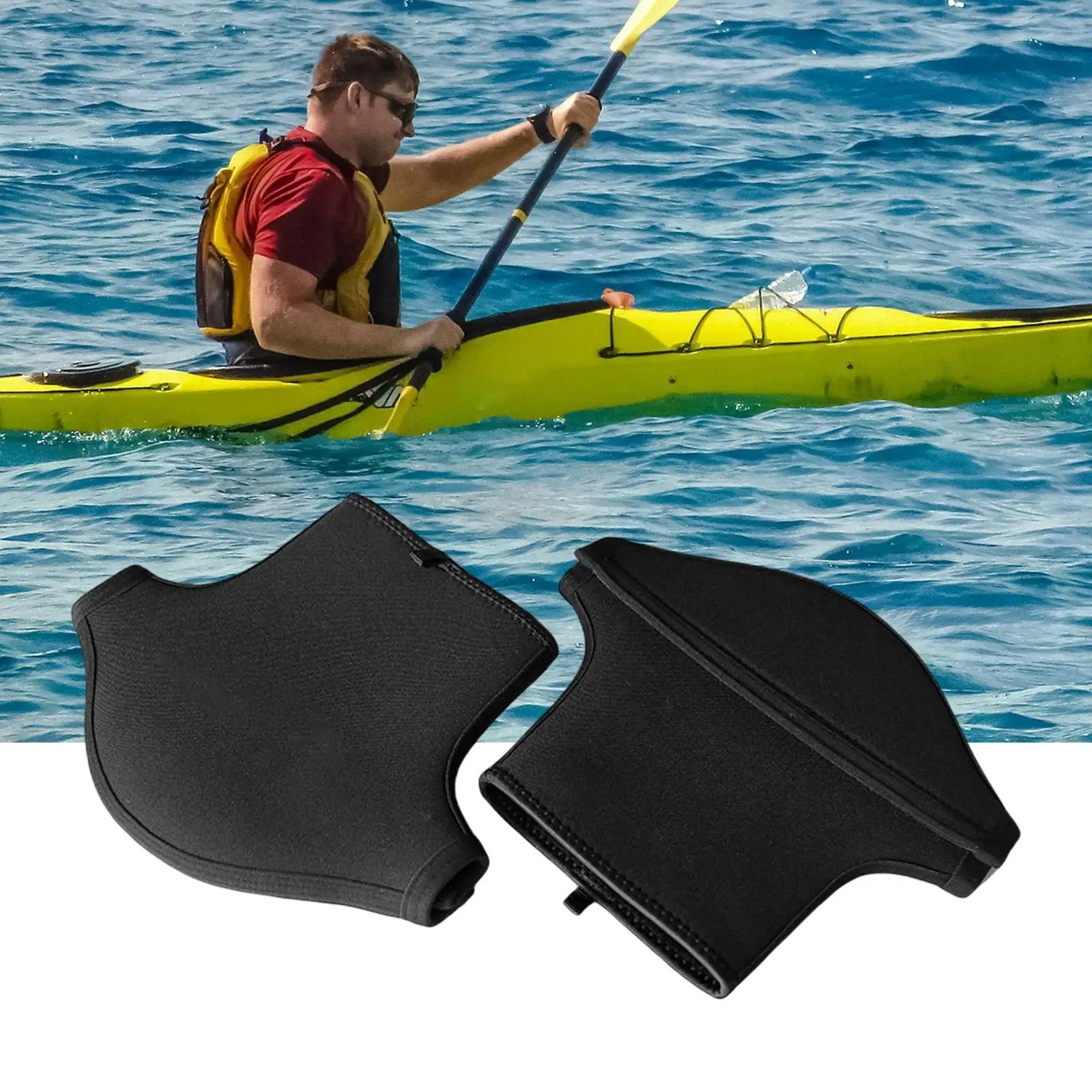 2x Kayak Paddle Mitts Neoprene Thickened Waterproof Kayak Paddle Grips Gloves Professional Protective for Kayak Rafting