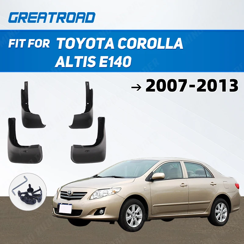 Schmutzfänger für Toyota Corolla Altis E140 2007–2013, Schmutzfänger, Spritzschutz, Schmutzfänger vorne und hinten, Kotflügel, Kotflügel 2008 2009 2010