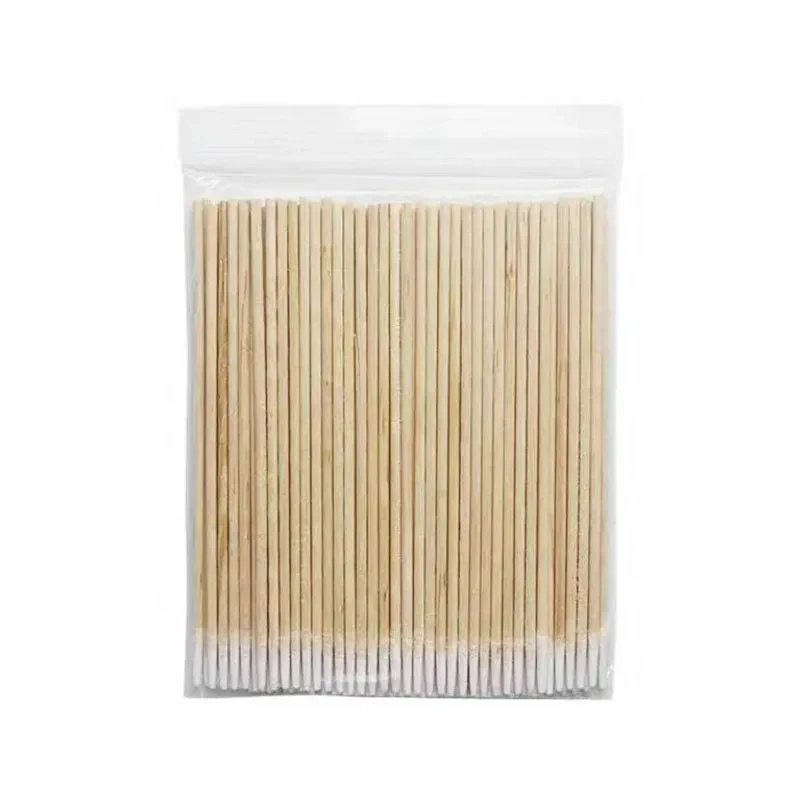 100/200/400/600pcs Disposable Cotton Swab Lint Free Micro Brushes Wood Cotton Buds Swabs Eyelash Extension Glue Removing Tools