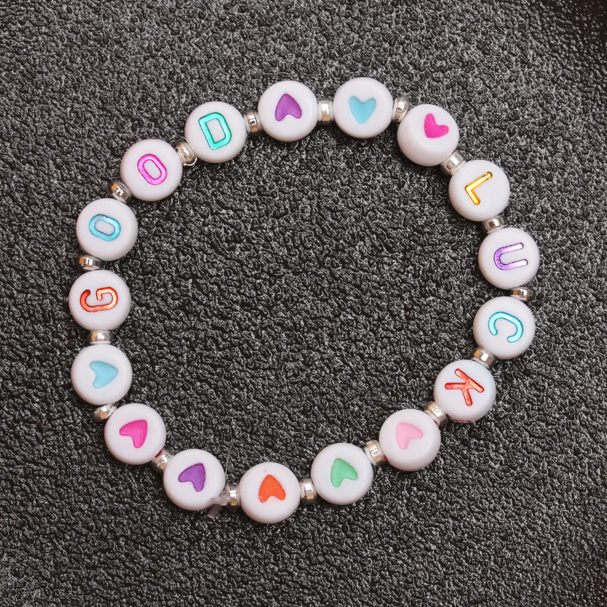 Acrílico Mixed Color A-Z Letter Beads, DIY, Handmade Pulseira, Colar, Chaveiro Fazendo Material, Atacado, 500g por Pacote, 6.5mm