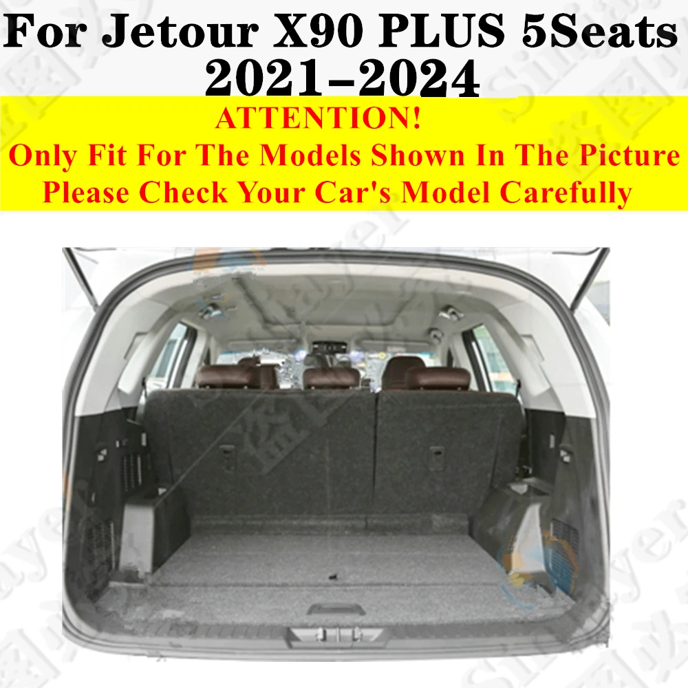 Car Trunk Mat For Jetour X90 PLUS 5Seats 2024 2023-2021 Rear Cargo Liner Tail Boot Tray luggage Pad Carpet Interior Accessories