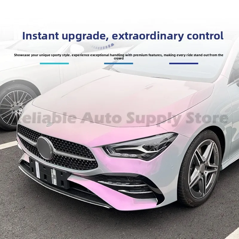 For Mercedes-Benz CLA Class C118 X118 AMG Line 2023+ Front Splitter Grille Trim Sticker Decal Upgrade Stylish Durable Design
