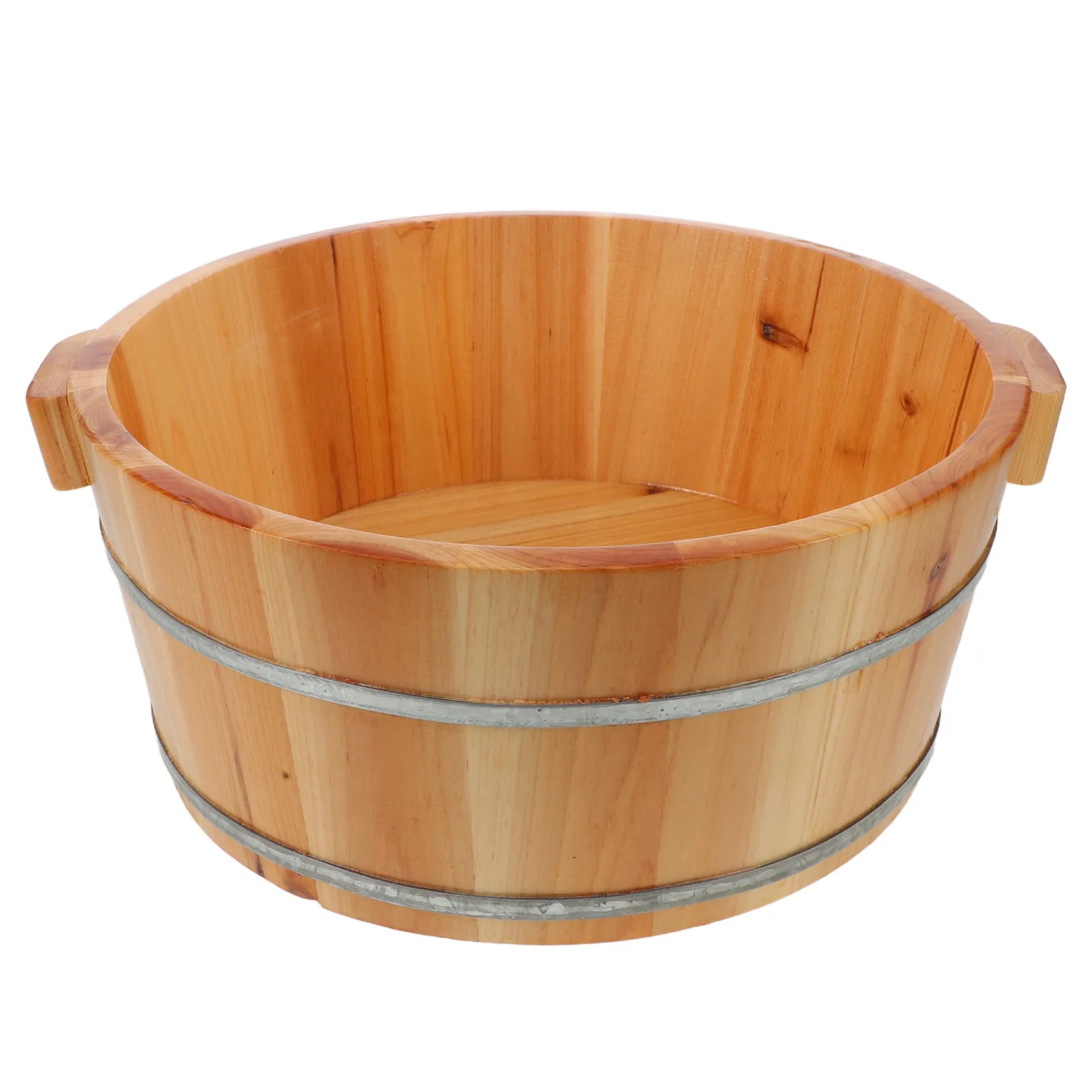 

Natural Wooden Foot Soaking Basin Deep Ergonomic Foot Spa Tub for Home Pedicure Massage Relaxation Soak Feet Bucket