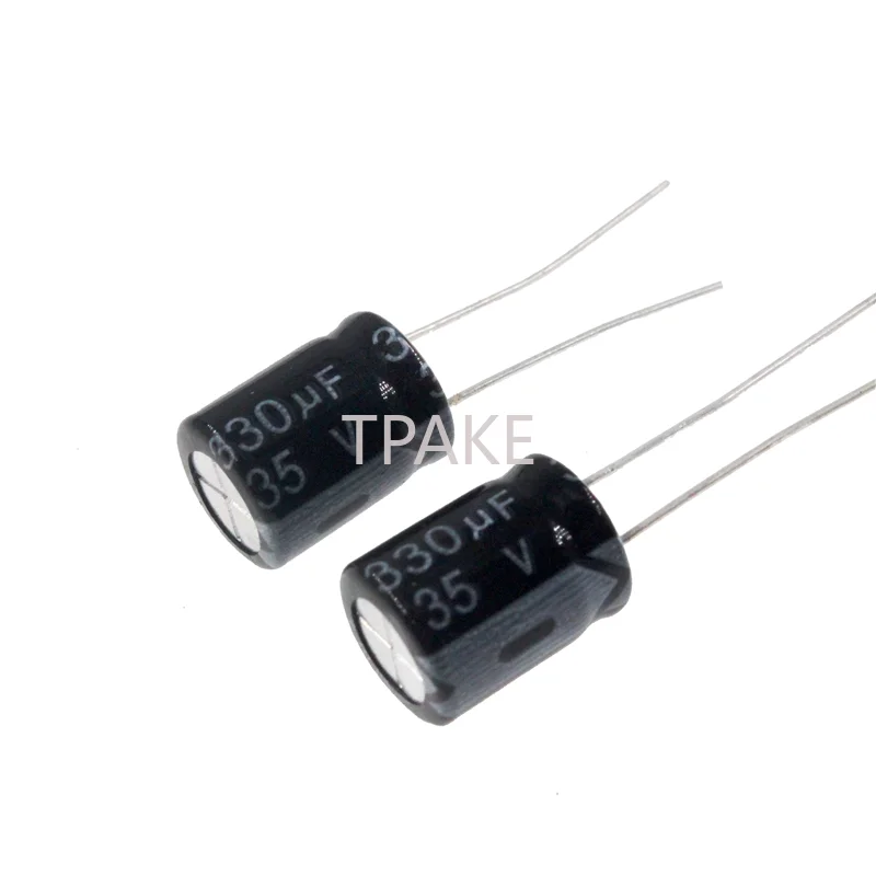 Capacitor eletrolítico de alumínio, 330uF, 35V, 330MFD, 35WV, 8x12mm, 50 PCes
