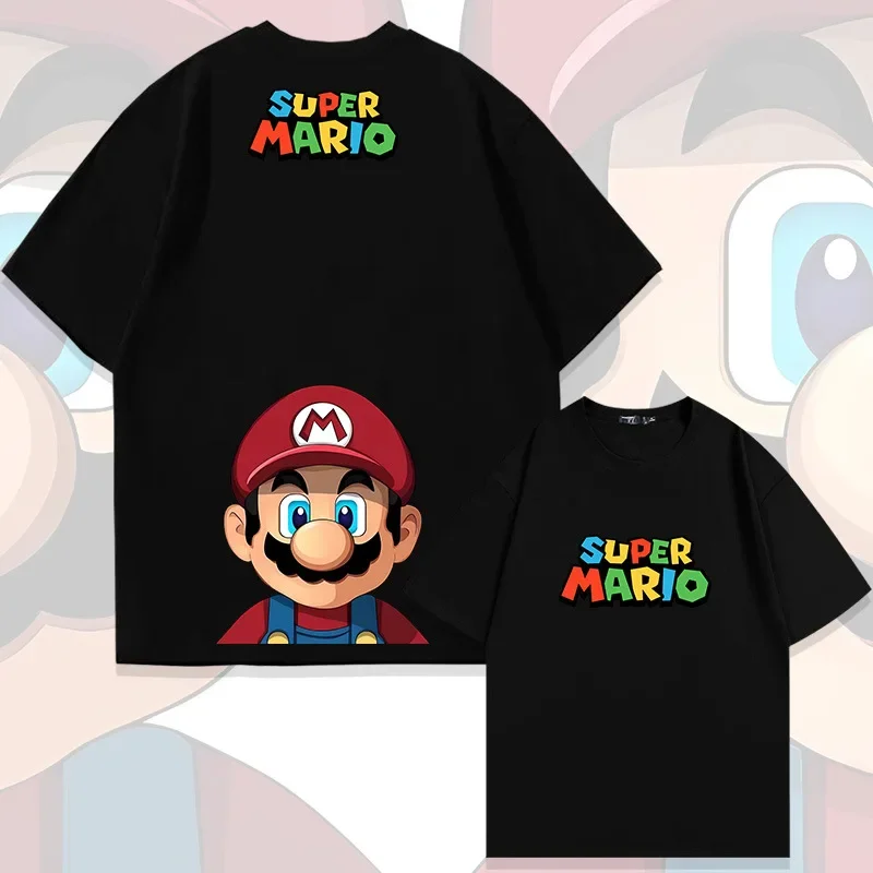 

Classic Game Super Mario 100% Cotton Short Sleeved T-shirt Men's and Women's Summer Fashion Brand Loose Short Sleeved Clothes