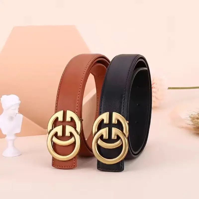 Women's Casual Denim Buckle Decorative Waistband for Students Top Quality Leather Belt Versatile Simple Style Female Accessories image 3