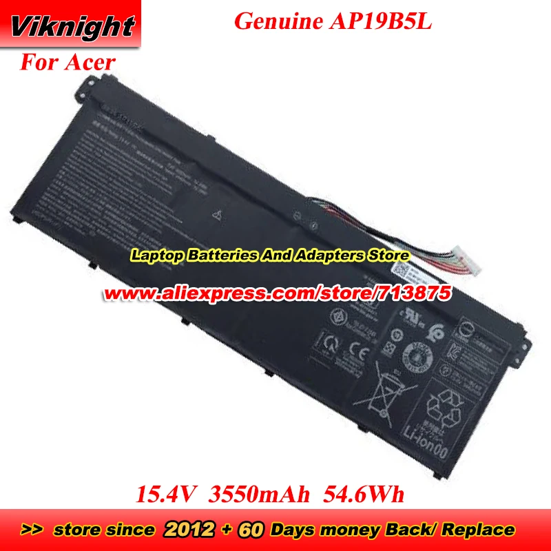 

Genuine AP19B5L Battery for Acer Aspire 5 A515 A5SP14 Vero AV15-51 Enduro Urban N3 EN314-51W Swift 3 SF314 TRAVELMATE P2 TMP215
