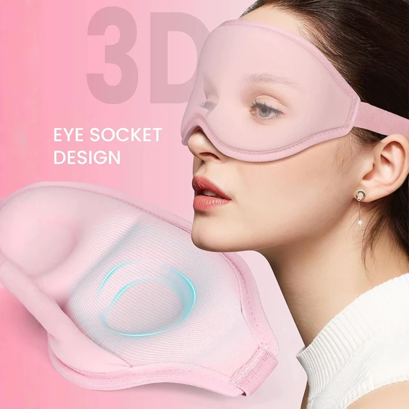 3D Sleeping Eye Mask Travel Rest Aid Eye Cover Patch Paded Soft Sleeping Mask Blindfold Eye Relax Massager view 2
