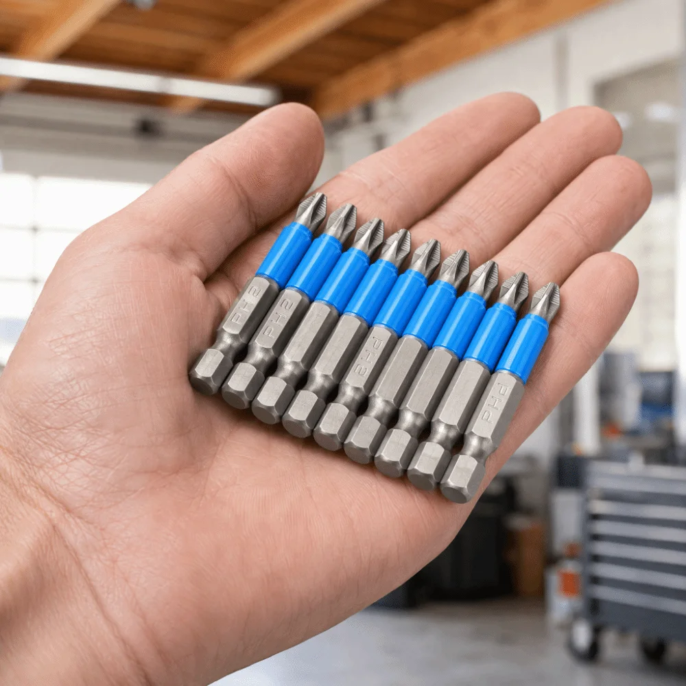 10pcs PH2 #2 Phillips Electric Screwdriver Bit Set 1/4