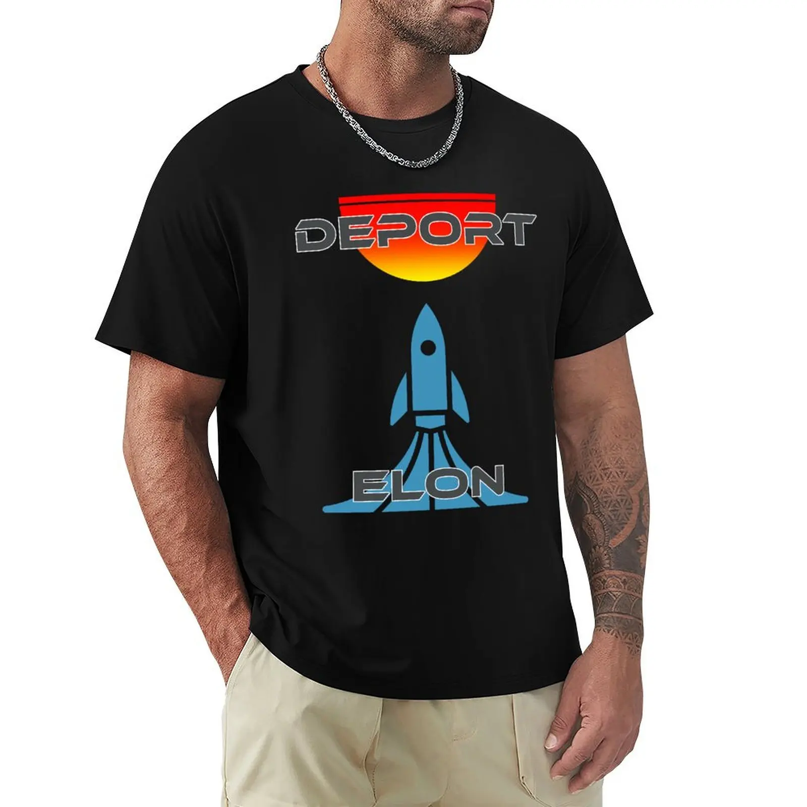 

Deport Elon: Satirical Retro Vintage Design T-Shirt oversize t-shirts man oversized t shirt luxury clothes men