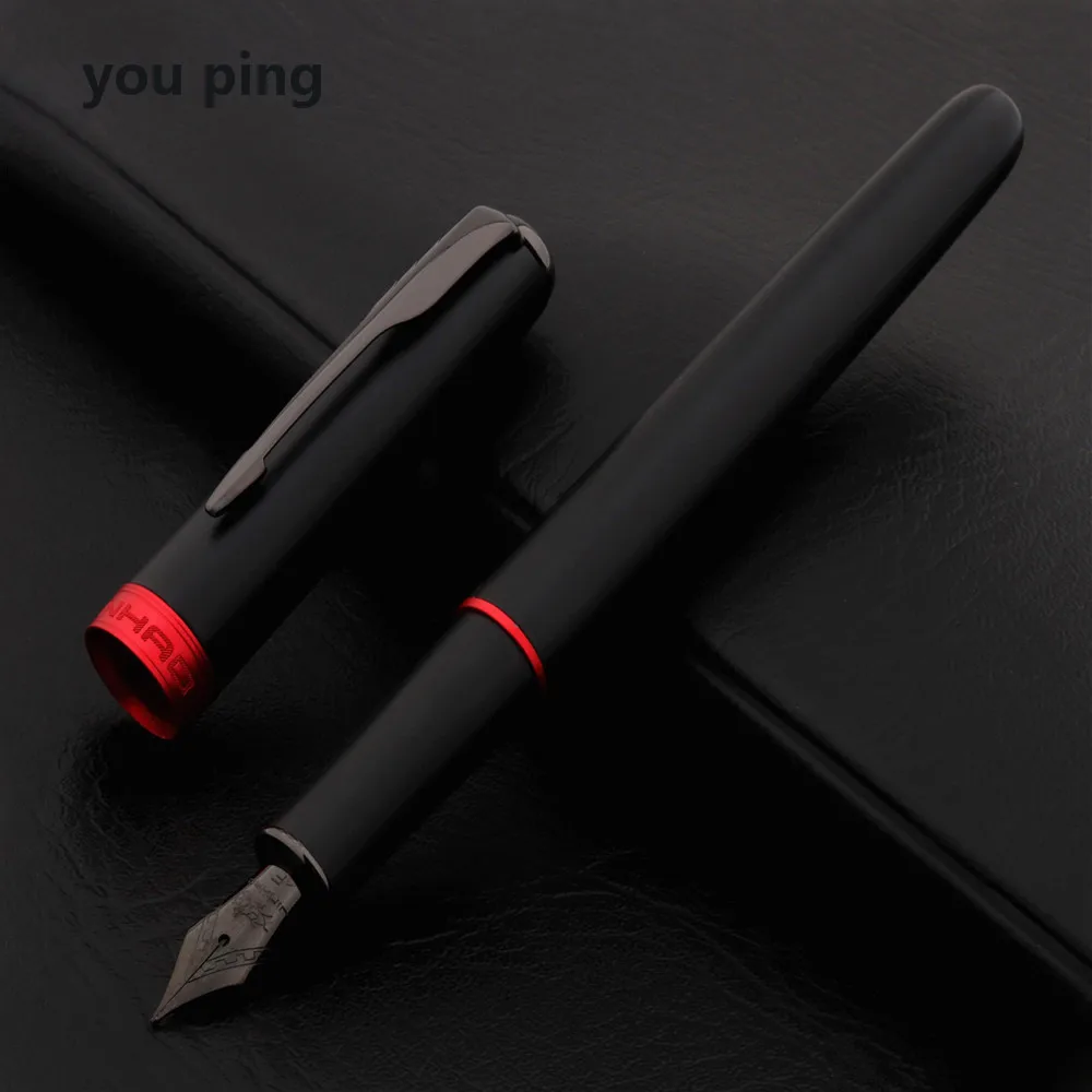 Luxury Quality Jinhao 75 Metal Black red Fountain Pen Financial Office Student School Stationery Supplies Ink Pens