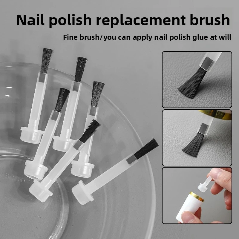 10pcs Soft Nail Polish Replacement Brushes For Gel Base Coat Nail Brush Heads Manicure Tools Wholesale For Salon And Home Use