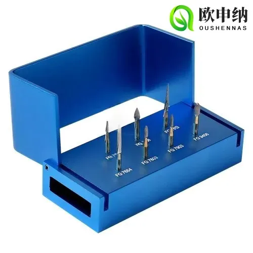 Kerr Dental Carbide Burs 7pcs Tungsten Steel High Speed Handpiece Dental Drill Cutting Burs for Tooth Extraction