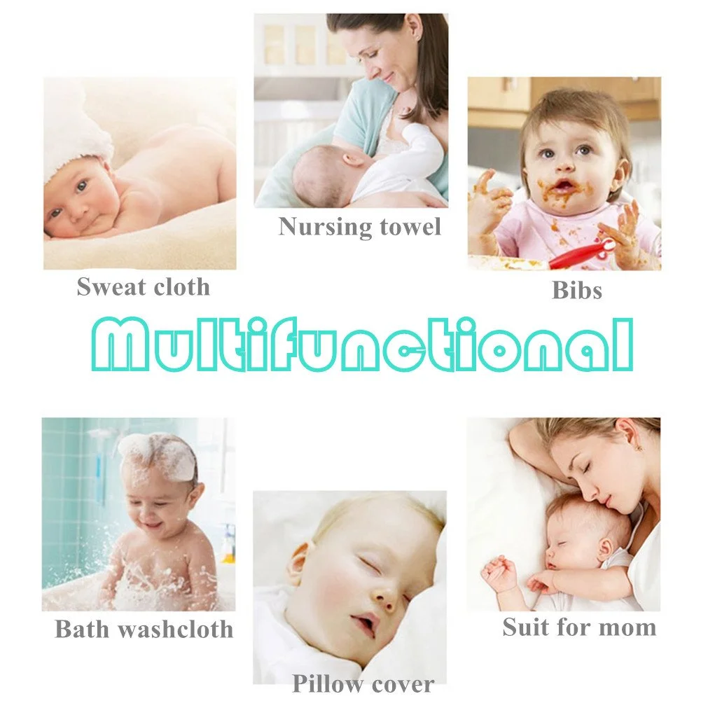 Baby Musselin Waschlappen natürliche Baumwolle Baby wischt weiches Neugeborenen Gesichts tuch empfindliche Haut-Baby Registry 12*12 Zoll Handtücher 2 stücke – Detail 9