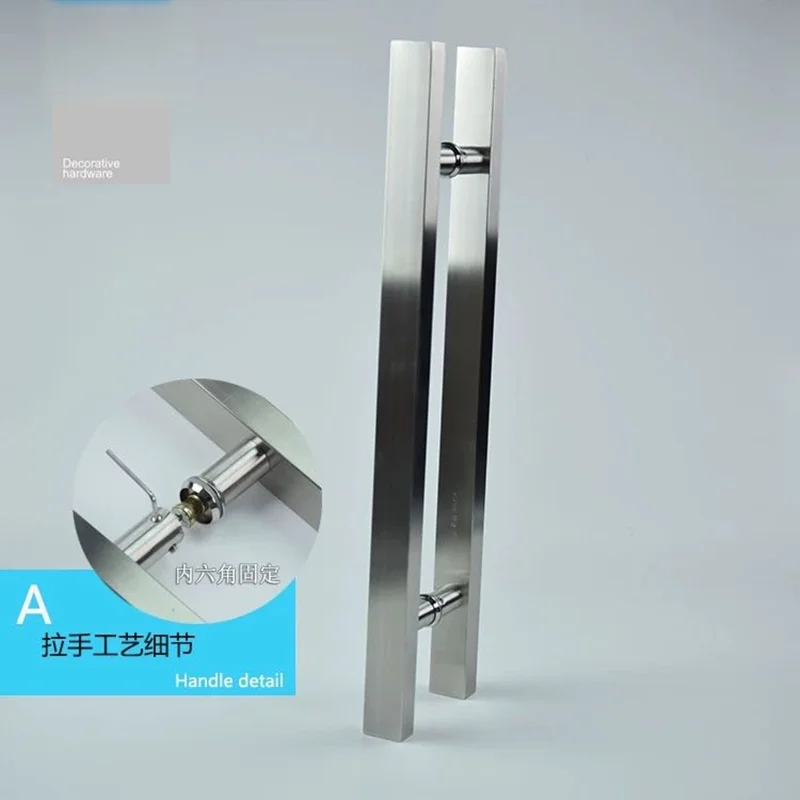 Stainless Steel 304 Glass Door Handle Wooden Door Pulls Antique Gold Finish Fingerprint Resistant Door Knob for Home