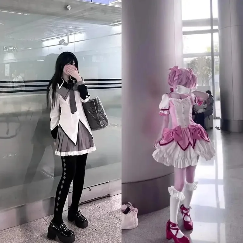 u5gg-cymadoka-homura-akemi-コスプレ衣装アニメまどか☆マギカガール衣装ハロウィンパーティードレス学校制服ロールプレイキャラクター