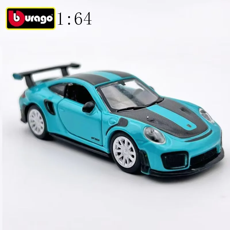 Bbugo 1:64 포르쉐 911GT2 RS 합금 자동차 모델 부티크 컬렉션 장식 장난감