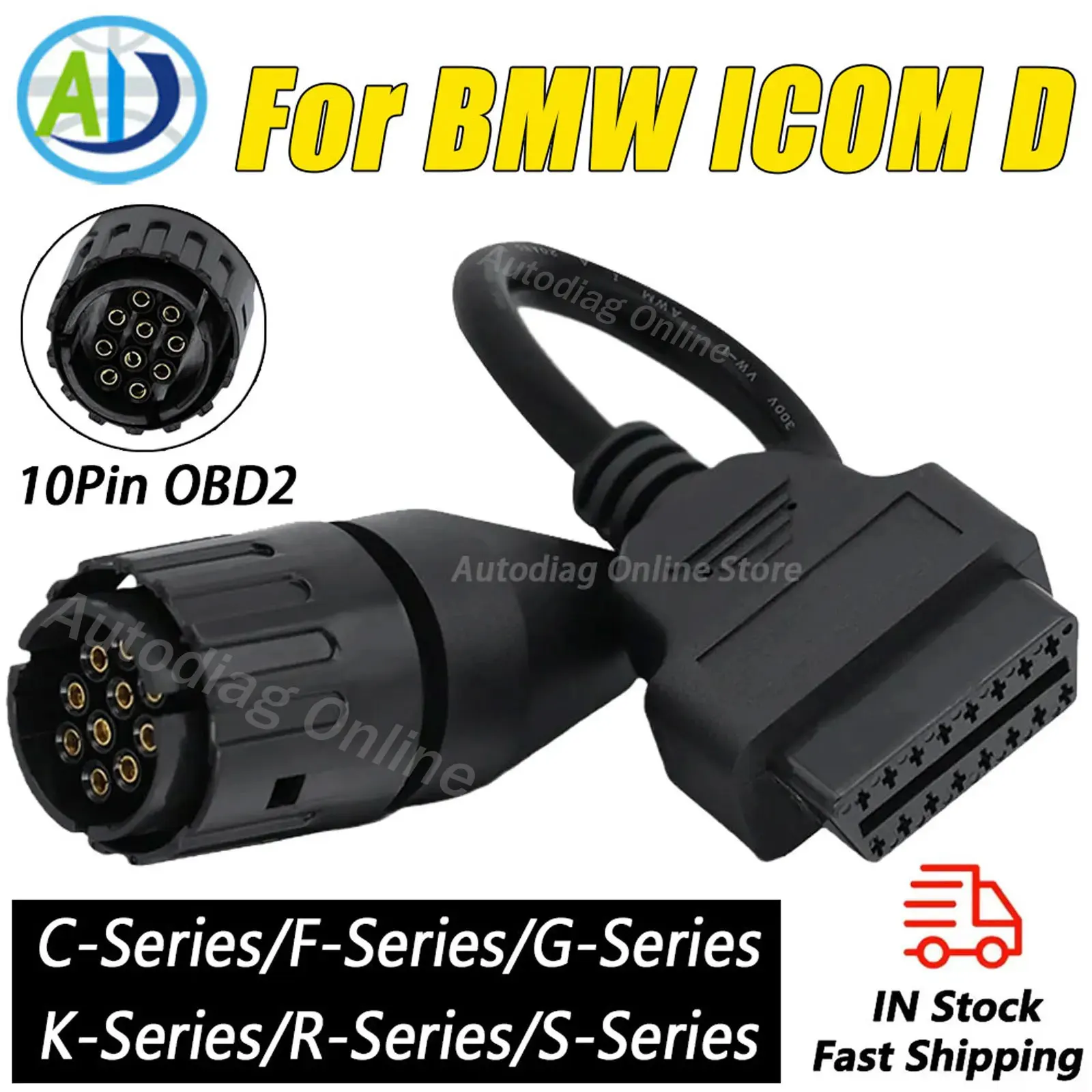 Obd2 كابل محول 10Pin لسيارات BMW F800GS S1000 R1200GS ل عيون ISTA INPA دراجة نارية مسح أداة تشخيصية موصل كابل لسيارات BMW