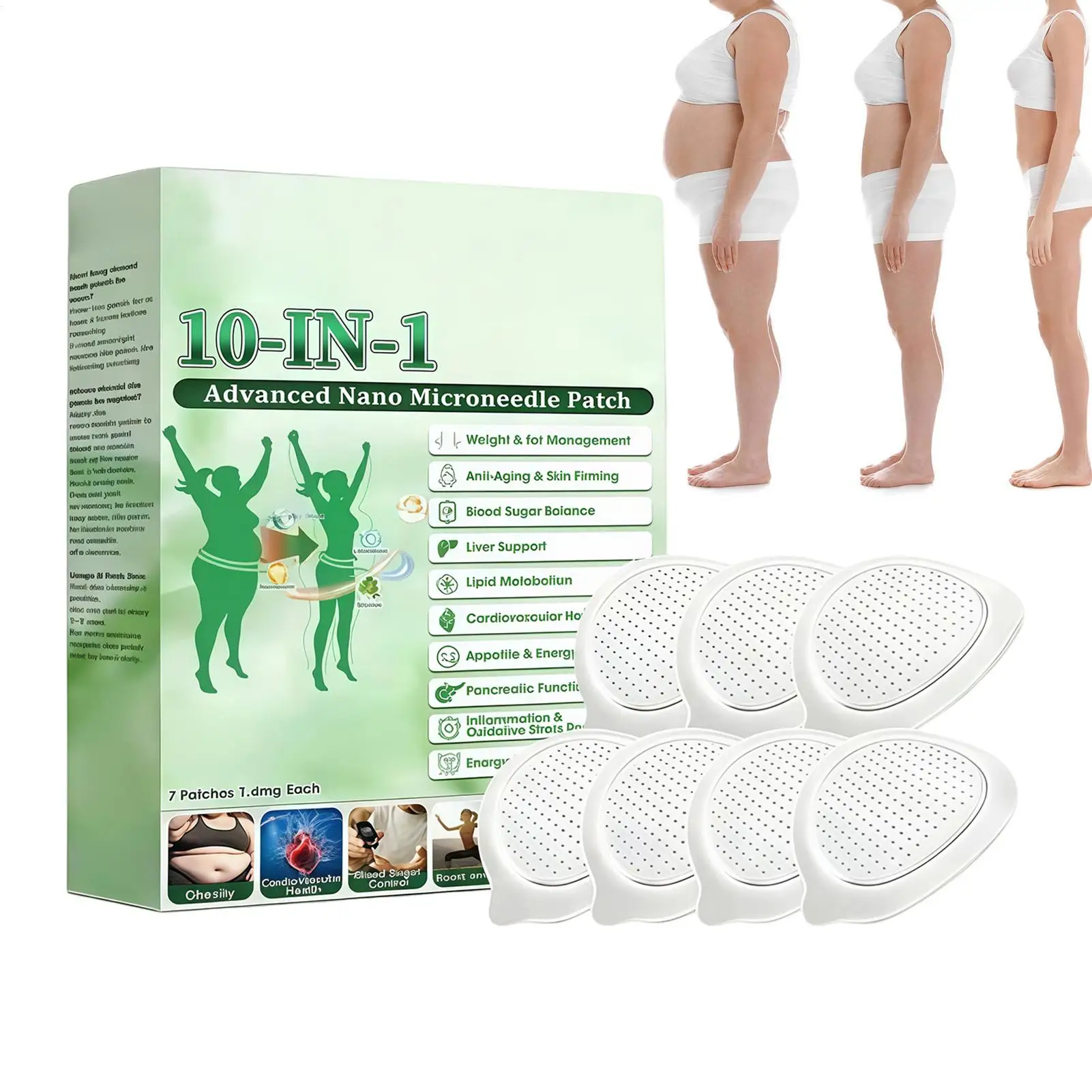 7pcs Slim Patches Weight Loss Body Stickers Belly Slimming Patch Body Shaping Patches Belly Button Sticker Fat Burning Waist Pad